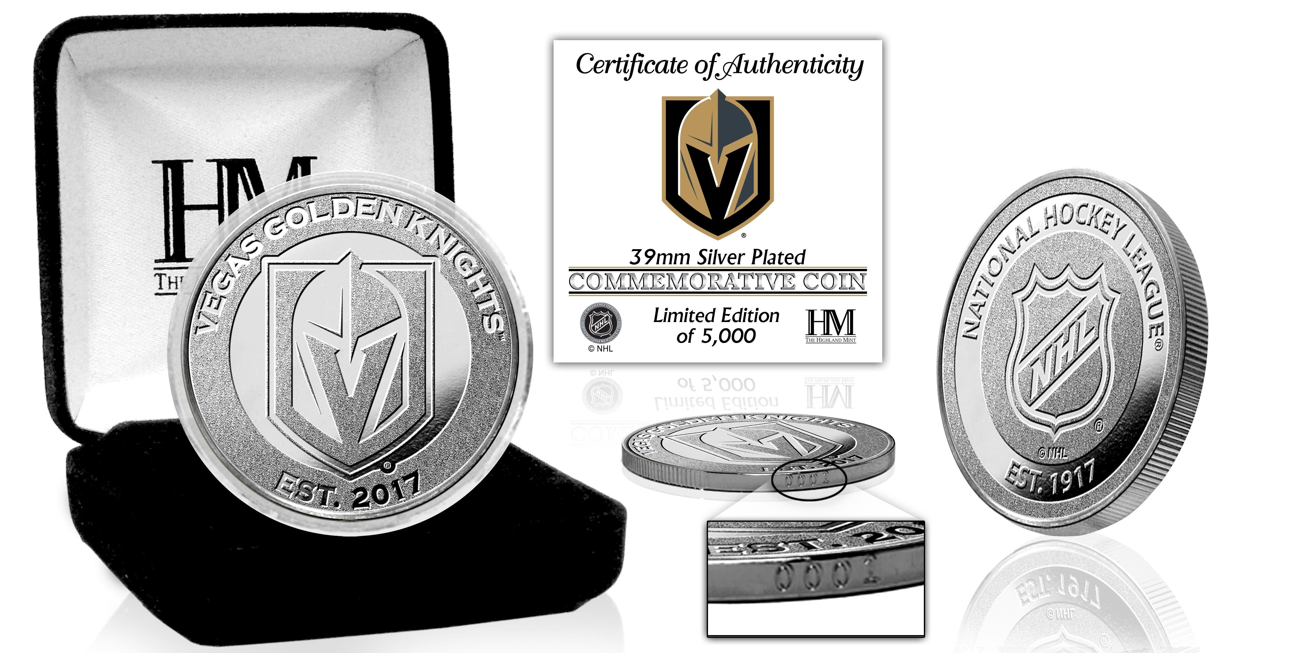 Vegas Golden Knights Silver Mint Coin - Sports Collectibles, Sports Memorabilia, Sports Fan Shop, Sports Gifts