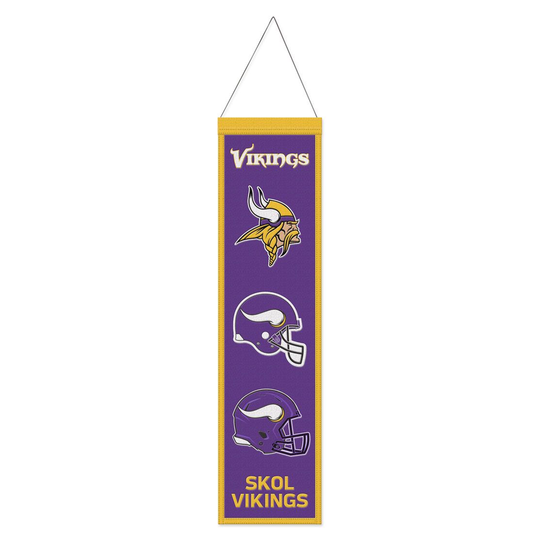 Minnesota Vikings 8" x 32" Wool Banner - Sports Collectibles, Sports Memorabilia, Sports Fan Shop, Sports Gifts