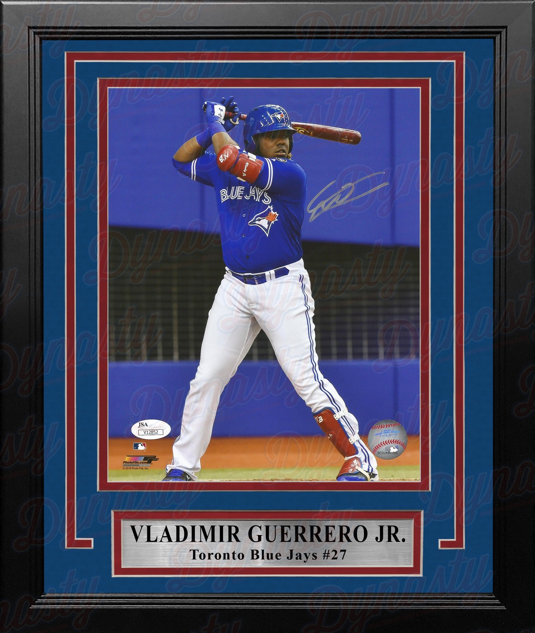 Vladimir Guerrero, Jr. At-Bat Toronto Blue Jays Autographed Framed Baseball Photo - Sports Collectibles, Sports Memorabilia, Sports Fan Shop, Sports Gifts