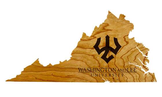 Washington and Lee Custom Medium Unfinished Cherry Wall Hanging - 757 Sports Collectibles