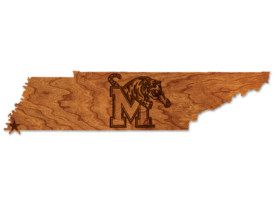 Memphis, Univerisity of Wall Hanging Block M on State - 757 Sports Collectibles