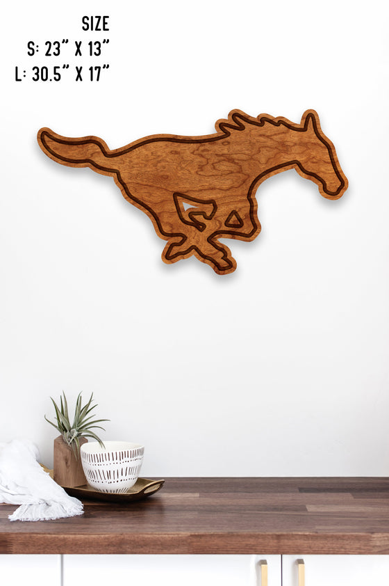 SMU (Southern Methodist University) Wall Hanging Mustang - 757 Sports Collectibles