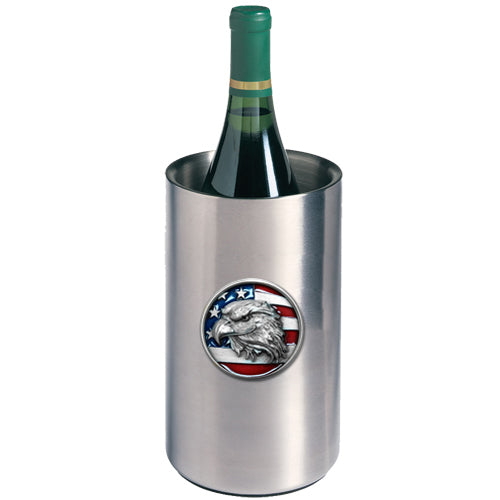 Eagle Head w/ Flag Wine Chiller - Sports Collectibles, Sports Memorabilia, Sports Fan Shop, Sports Gifts