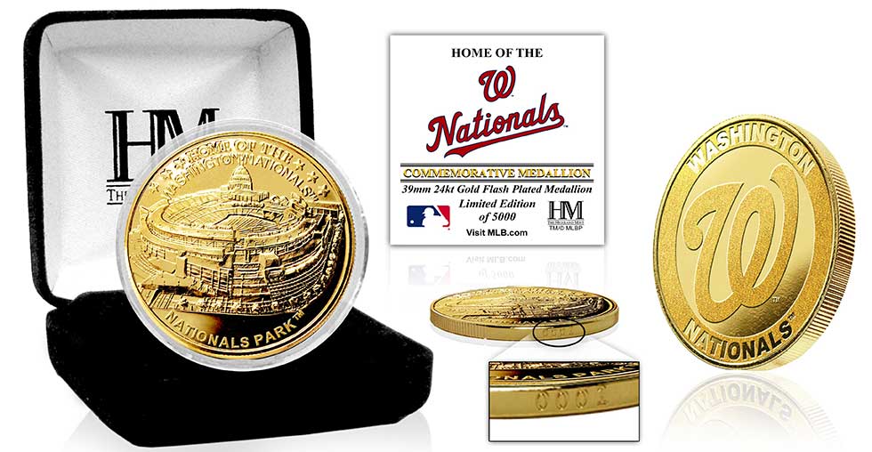 Washington Nationals Stadium Gold Mint Coin - Sports Collectibles, Sports Memorabilia, Sports Fan Shop, Sports Gifts