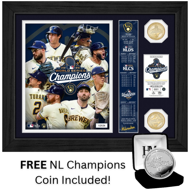 Milwaukee Brewers 2026 World Series Champions Team Force Banner Bronze Coin Photo Mint 