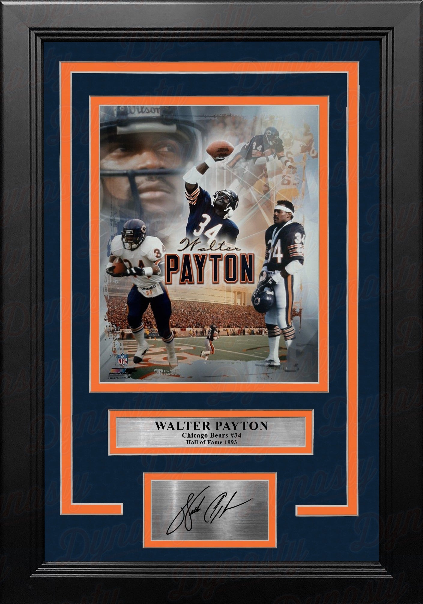 Walter Payton Chicago Bears 8" x 10" Framed Collage Football Photo with Engraved Autograph - Sports Collectibles, Sports Memorabilia, Sports Fan Shop, Sports Gifts