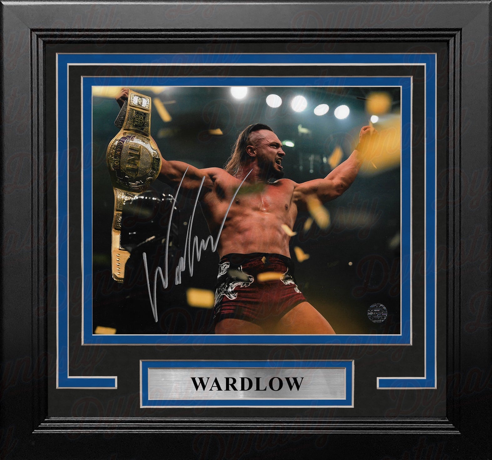 Wardlow TNT Champion Autographed AEW Wrestling 8" x 10" Framed Photo - Sports Collectibles, Sports Memorabilia, Sports Fan Shop, Sports Gifts