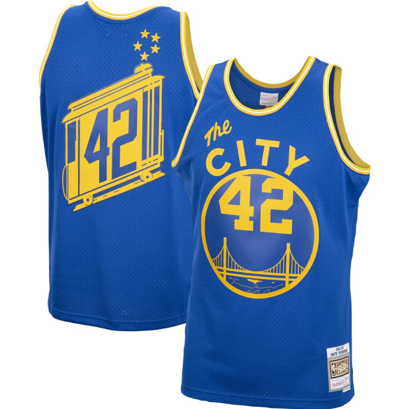 Nate Thurmond San Francisco Warriors Mitchell & Ness Blue Hardwood Classics 1966-67 Swingman Jersey - Sports Collectibles, Sports Memorabilia, Sports Fan Shop, Sports Gifts