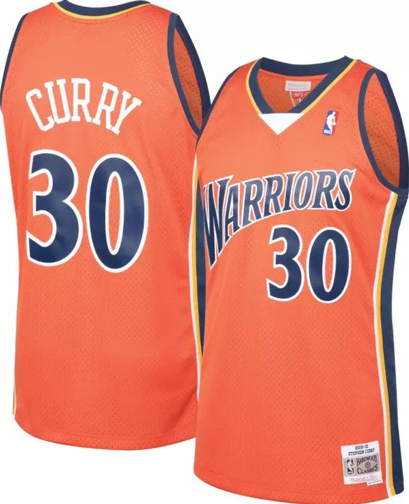 Steph Curry Golden State Warriors Mitchell & Ness Orange Hardwood Classics 2009-10 Swingman Jersey - Sports Collectibles, Sports Memorabilia, Sports Fan Shop, Sports Gifts