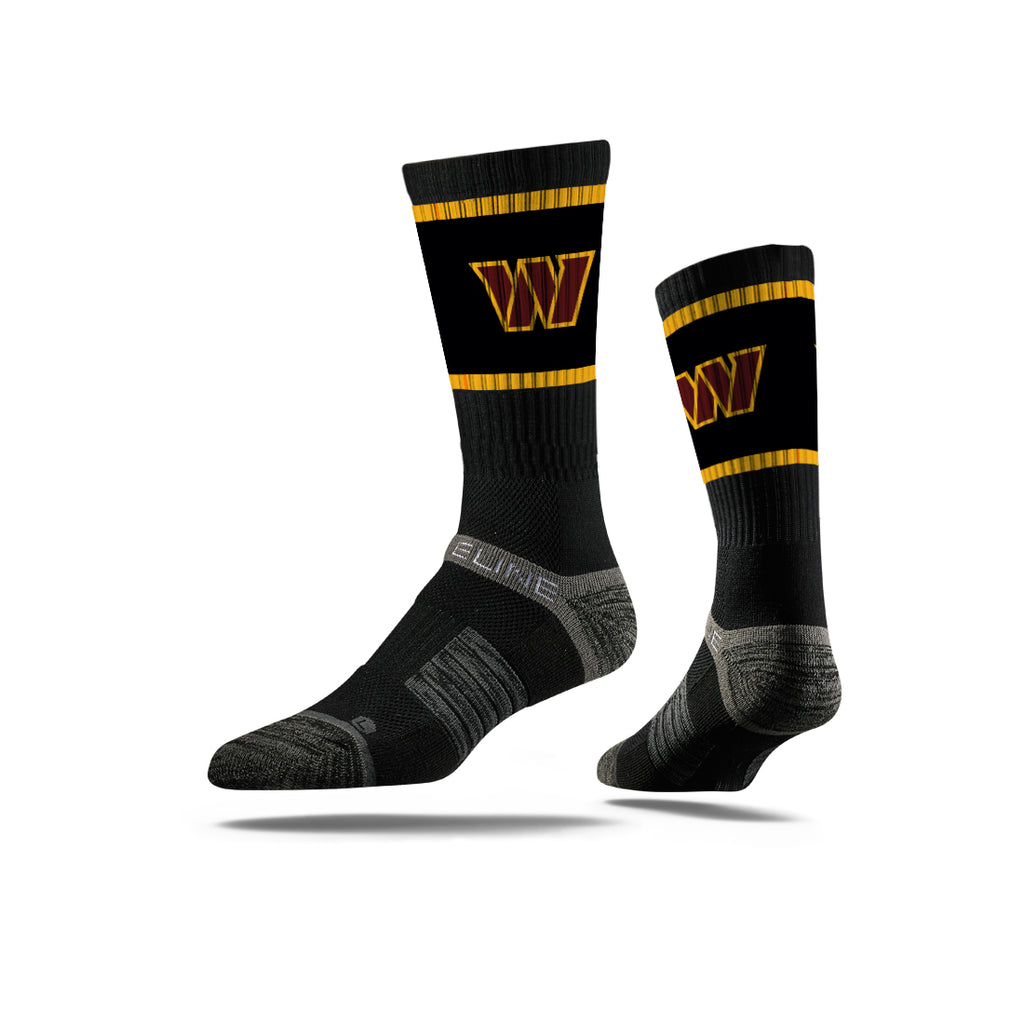Washington Commanders Premium Crew Primary Logo Team Color Blk Socks - Sports Gifts, Sports Memorabilia, Sports Collectibles, Fan Shop