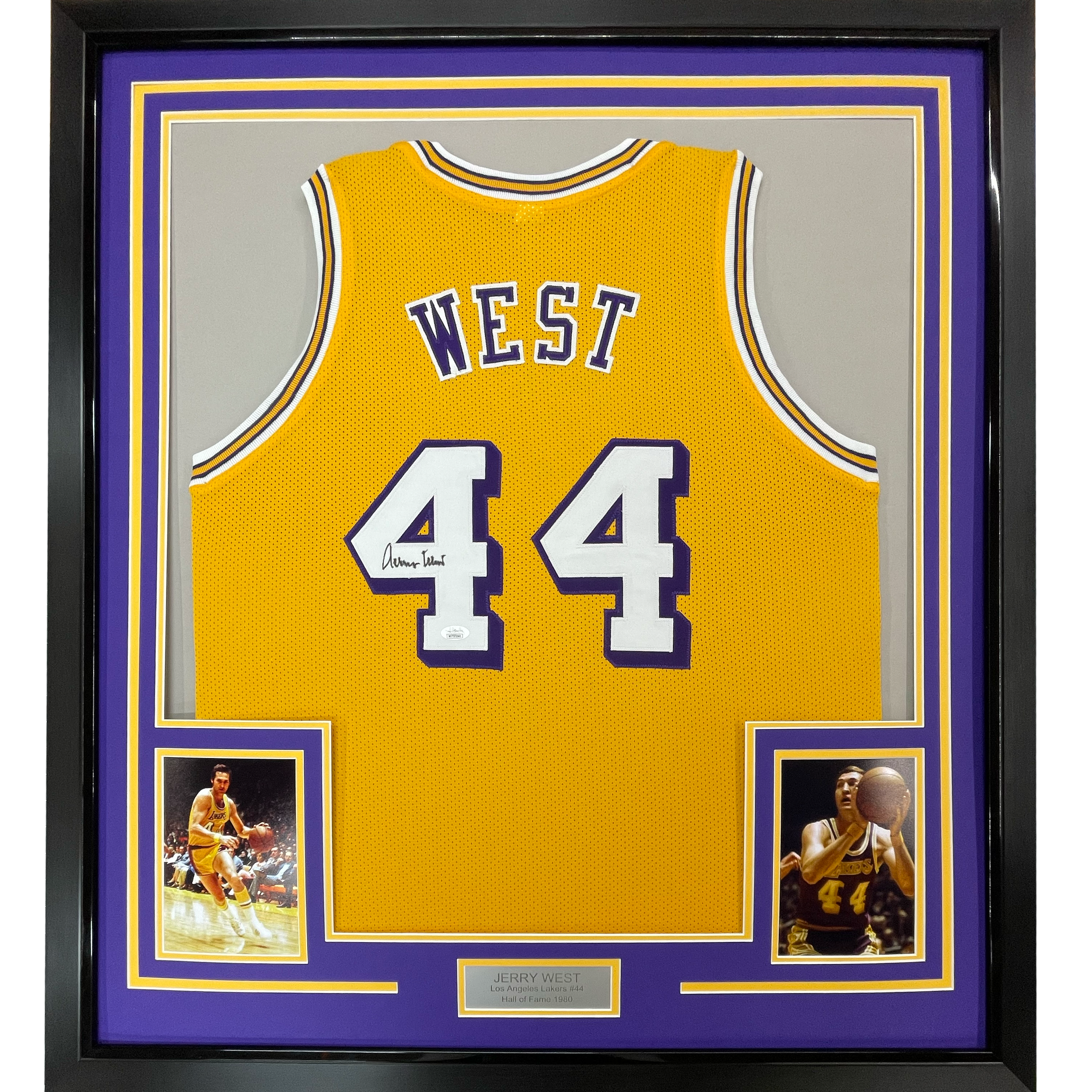 Framed Autographed/Signed Jerry West 35x39 Los Angeles LA Yellow Basketball Jersey JSA COA - Sports Gifts, Sports Memorabilia, Sports Collectibles, Fan Shop