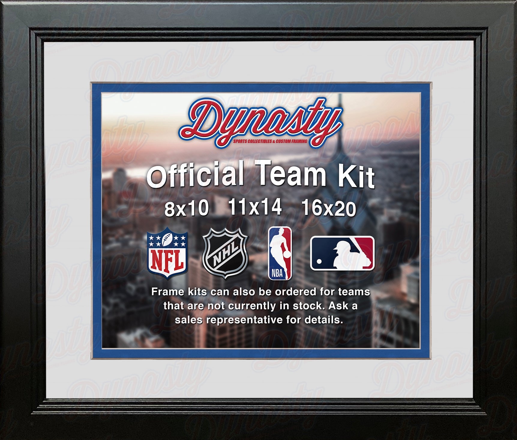 MLB Baseball Photo Picture Frame Kit - Tampa Bay Rays (White Matting, Blue Trim) - Sports Collectibles, Sports Memorabilia, Sports Fan Shop, Sports Gifts