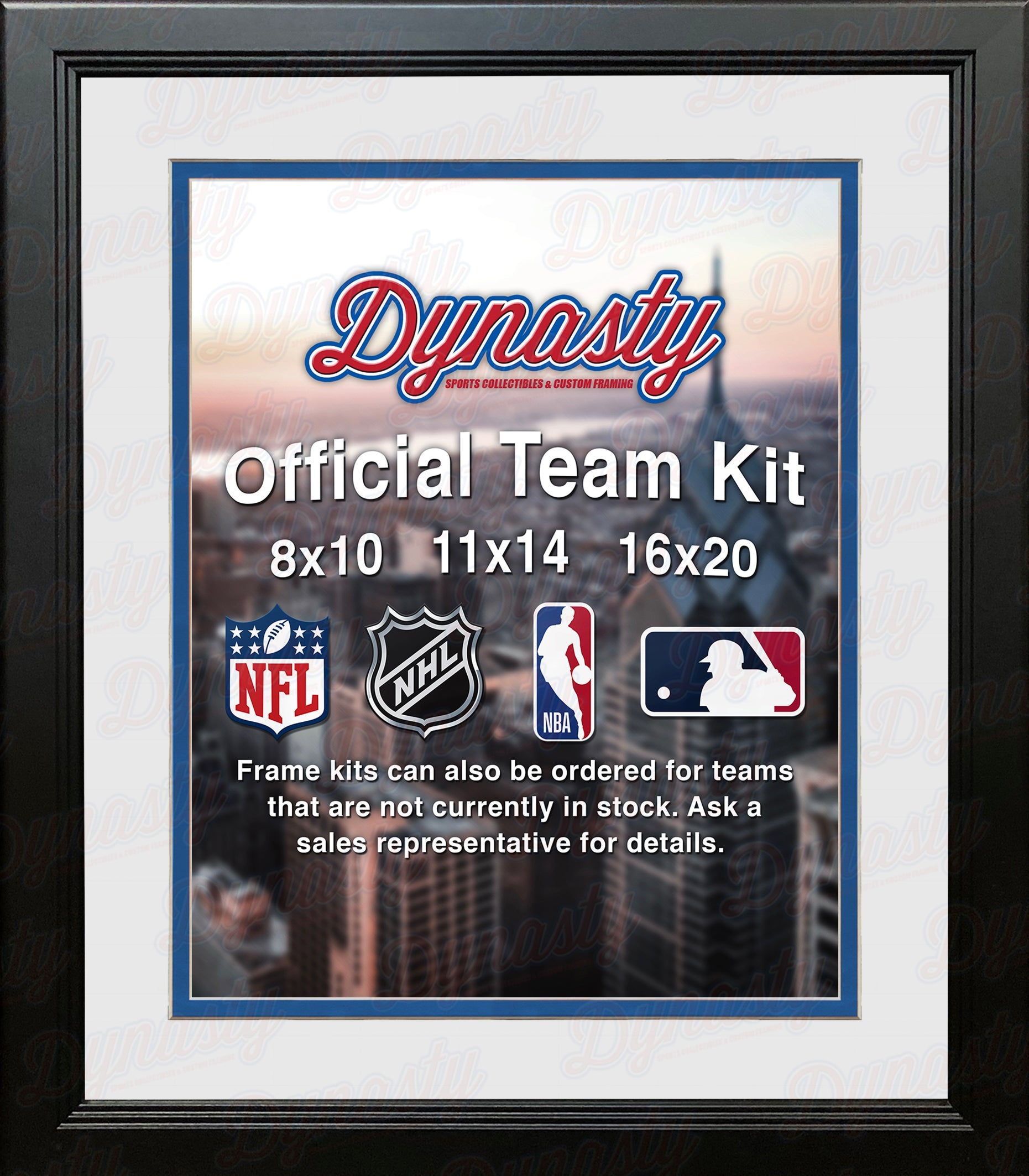 MLB Baseball Photo Picture Frame Kit - Kansas City Royals (White Matting, Blue Trim) - Sports Collectibles, Sports Memorabilia, Sports Fan Shop, Sports Gifts