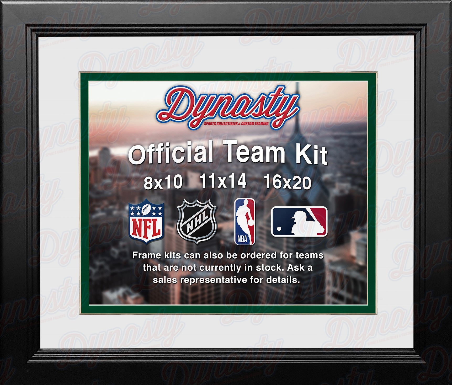 MLB Baseball Photo Picture Frame Kit - Oakland Athletics (White Matting, Green Trim) - Sports Collectibles, Sports Memorabilia, Sports Fan Shop, Sports Gifts