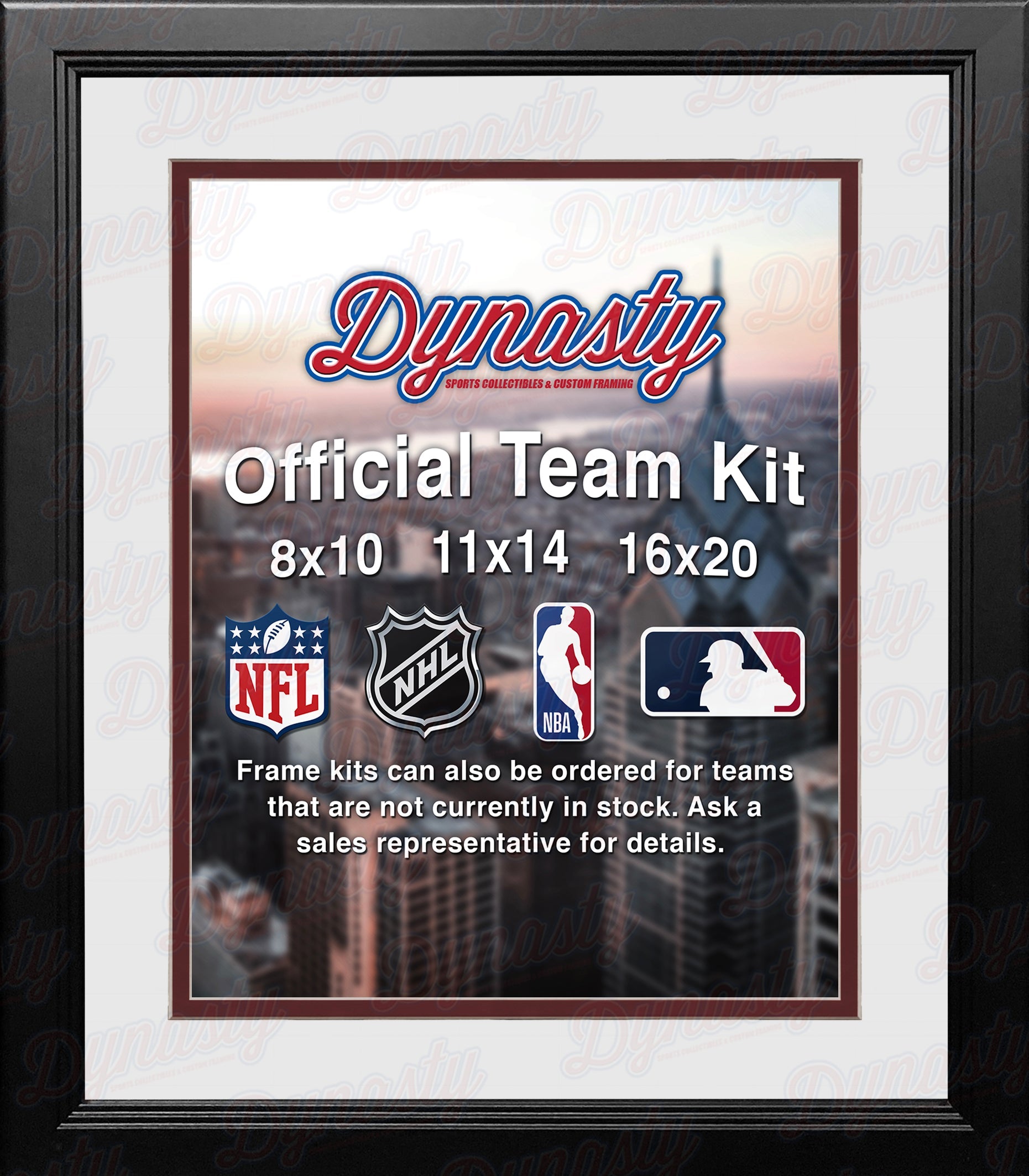 NHL Hockey Photo Picture Frame Kit - Arizona Coyotes (White Matting, Brick Red Trim) - Sports Collectibles, Sports Memorabilia, Sports Fan Shop, Sports Gifts