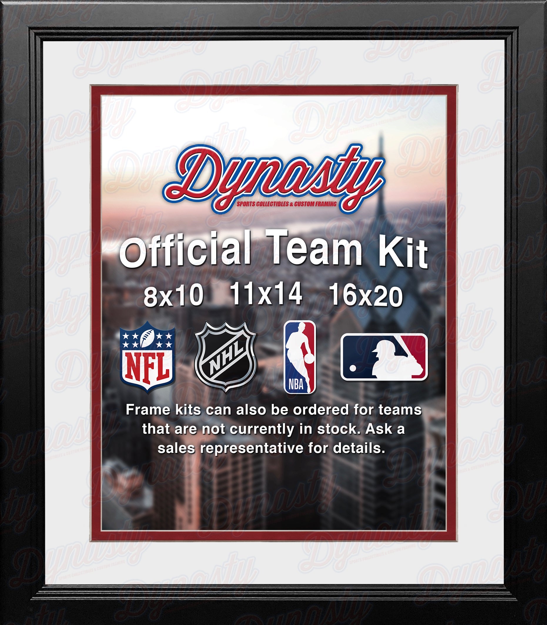 NBA Basketball Photo Picture Frame Kit - Atlanta Hawks (White Matting, Red Trim) - Sports Collectibles, Sports Memorabilia, Sports Fan Shop, Sports Gifts