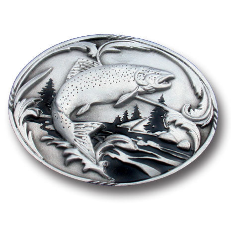Fish & Stream Enameled Belt Buckle