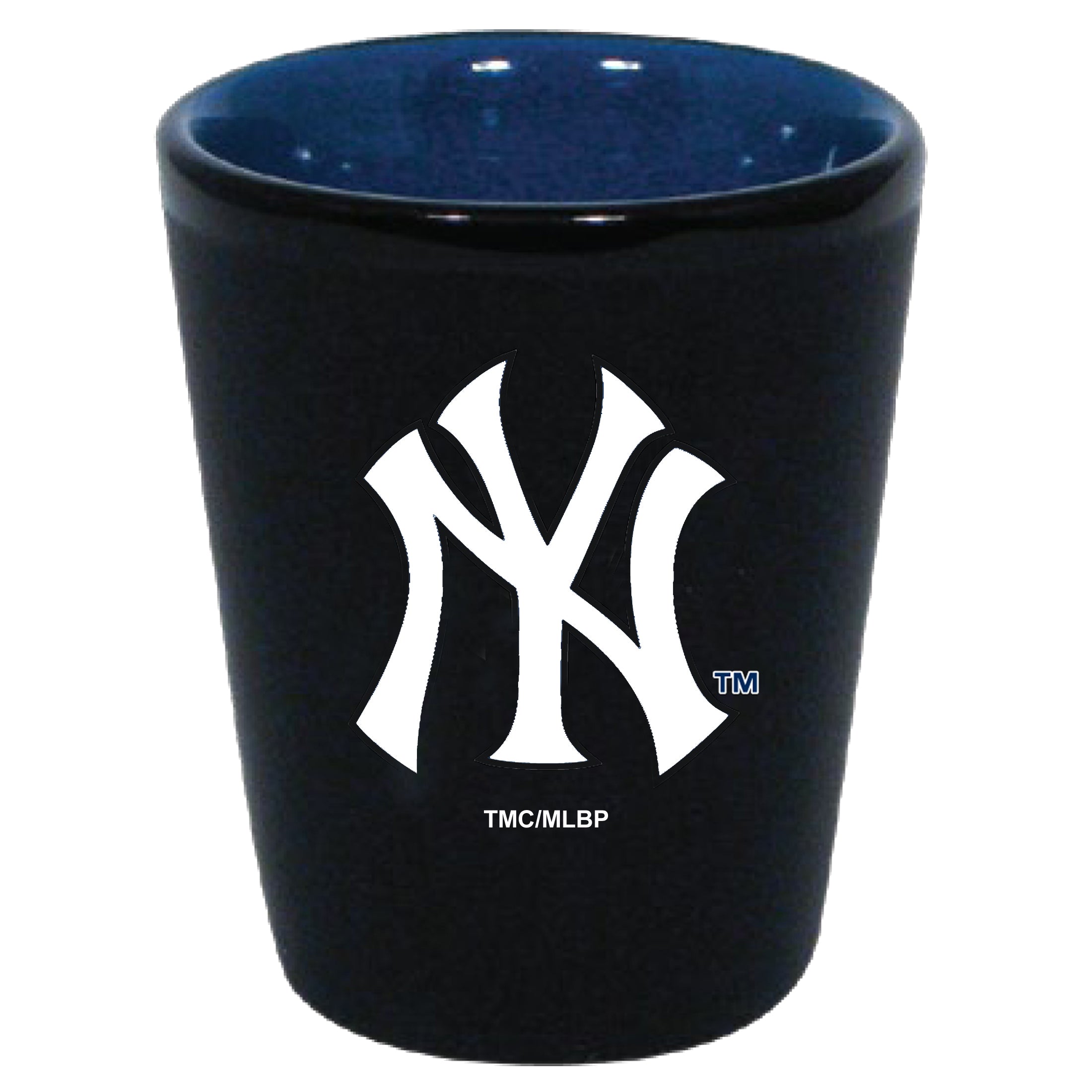 New York Yankees Matte Black/Inner Color Shot Glass - Sports Collectibles, Sports Memorabilia, Sports Fan Shop, Sports Gifts