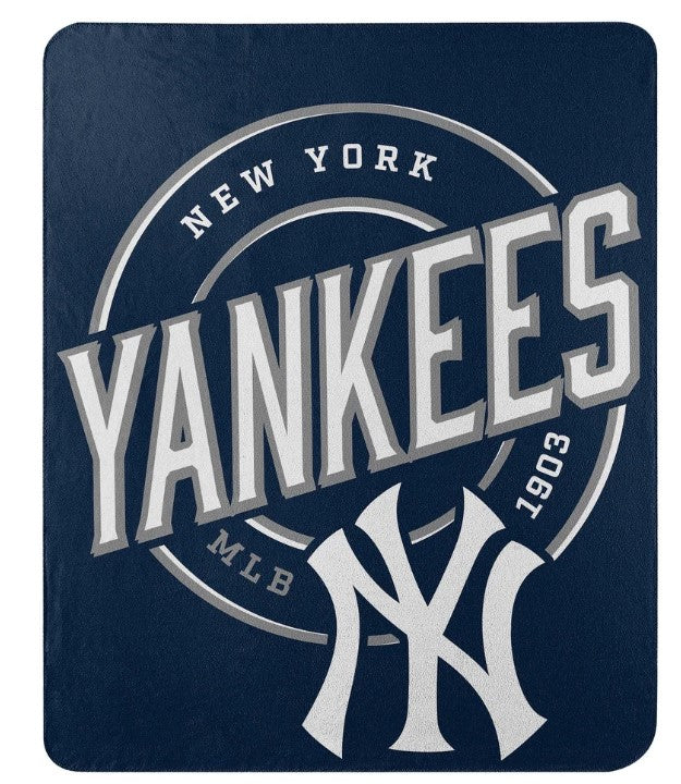 New York Yankees 50" x 60" Campaign Fleece Blanket - Sports Collectibles, Sports Memorabilia, Sports Fan Shop, Sports Gifts