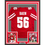 Framed Autographed/Signed Zack Baun 35x39 Wisconsin Red College Football Jersey JSA COA