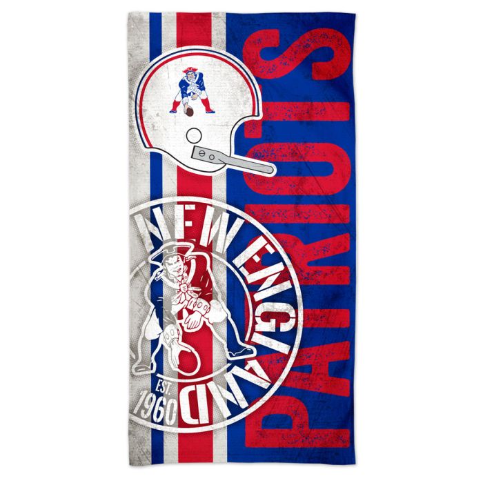 NEW ENGLAND PATRIOTS RETRO SPECTRA BEACH TOWEL 30" X 60" - Sports Collectibles, Sports Memorabilia, Sports Fan Shop, Sports Gifts