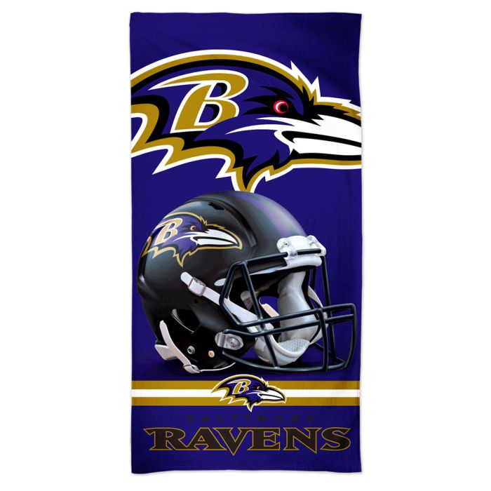 BALTIMORE RAVENS SPECTRA BEACH TOWEL 30" X 60" - Sports Collectibles, Sports Memorabilia, Sports Fan Shop, Sports Gifts