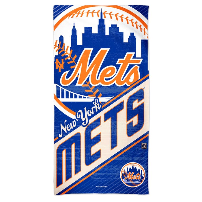 New York Mets / Cooperstown Spectra Beach Towel 30" x 60" - Sports Collectibles, Sports Memorabilia, Sports Fan Shop, Sports Gifts