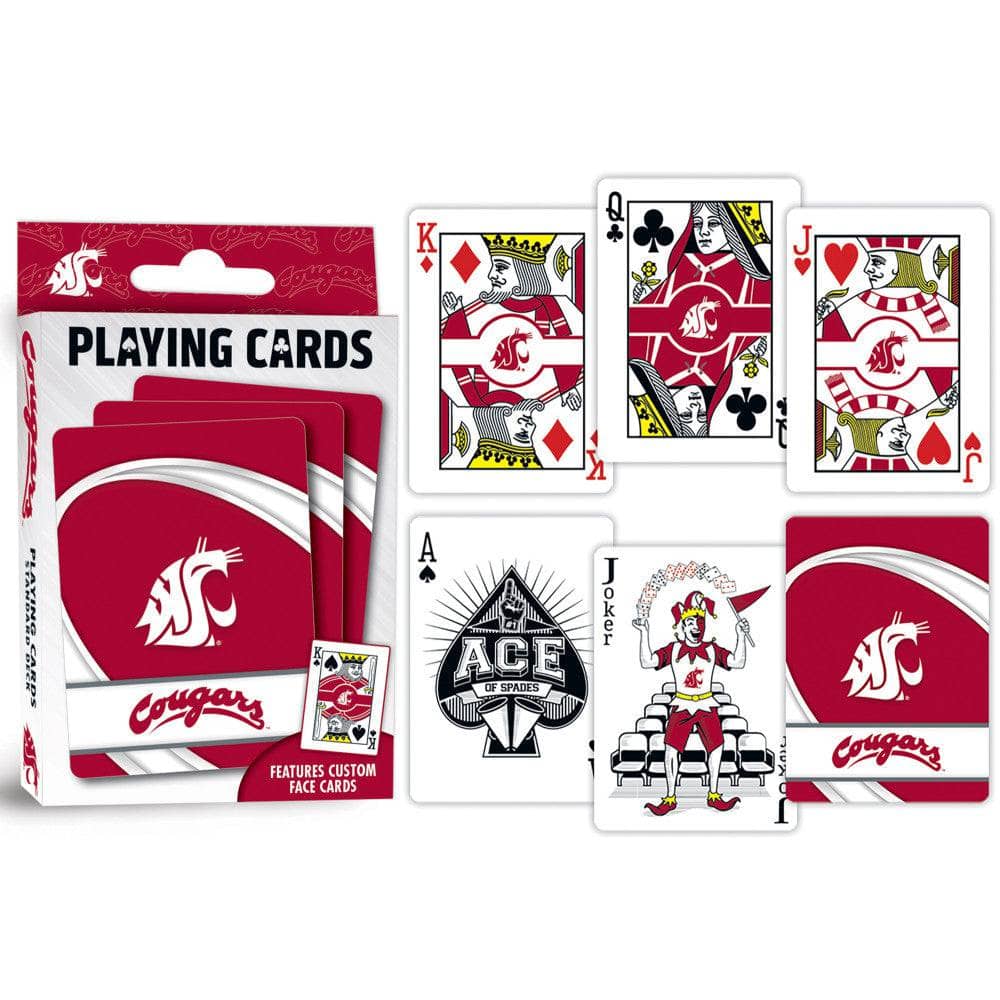 Washington State Cougars 54-Card Deck - Official Playing Cards - Sports Gifts, Sports Memorabilia, Sports Collectibles, Fan Shop