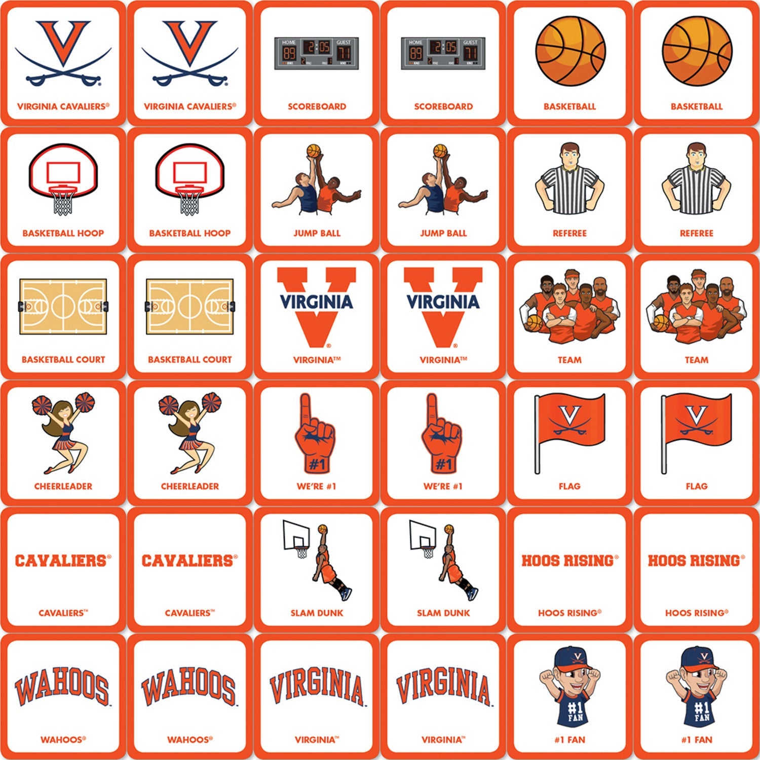 Virginia Cavaliers Matching Game - 757 Sports Collectibles