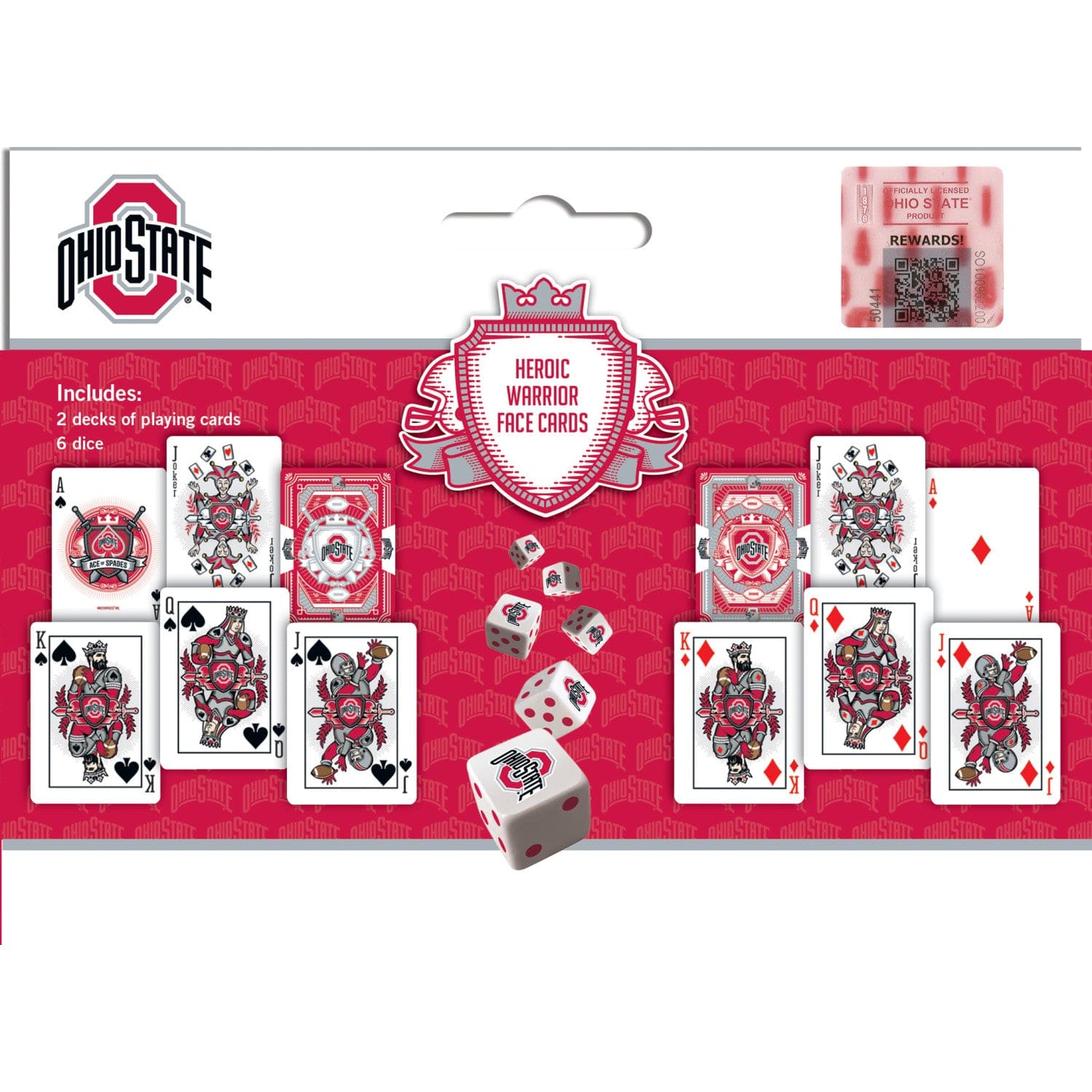 Ohio State Buckeyes 2-Pack Playing Cards and Dice Set - Sports Gifts, Sports Memorabilia, Sports Collectibles, Fan Shop