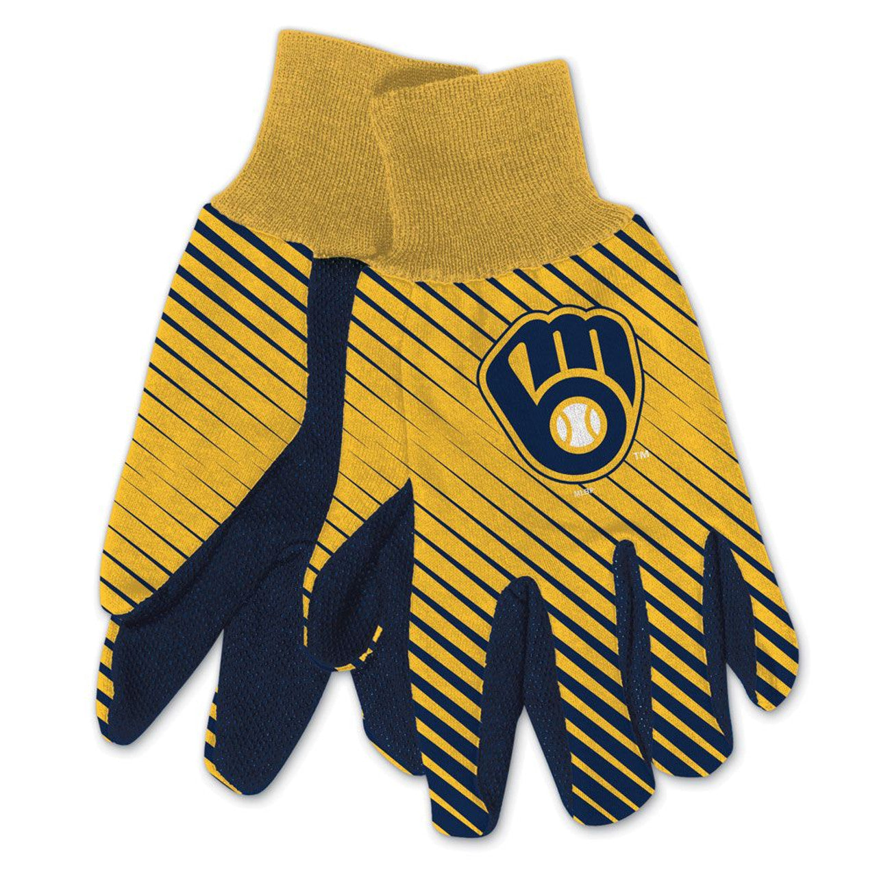 Milwaukee Brewers Two Tone Gloves - Adult Size - Sports Gifts, Sports Memorabilia, Sports Collectibles, Fan Shop