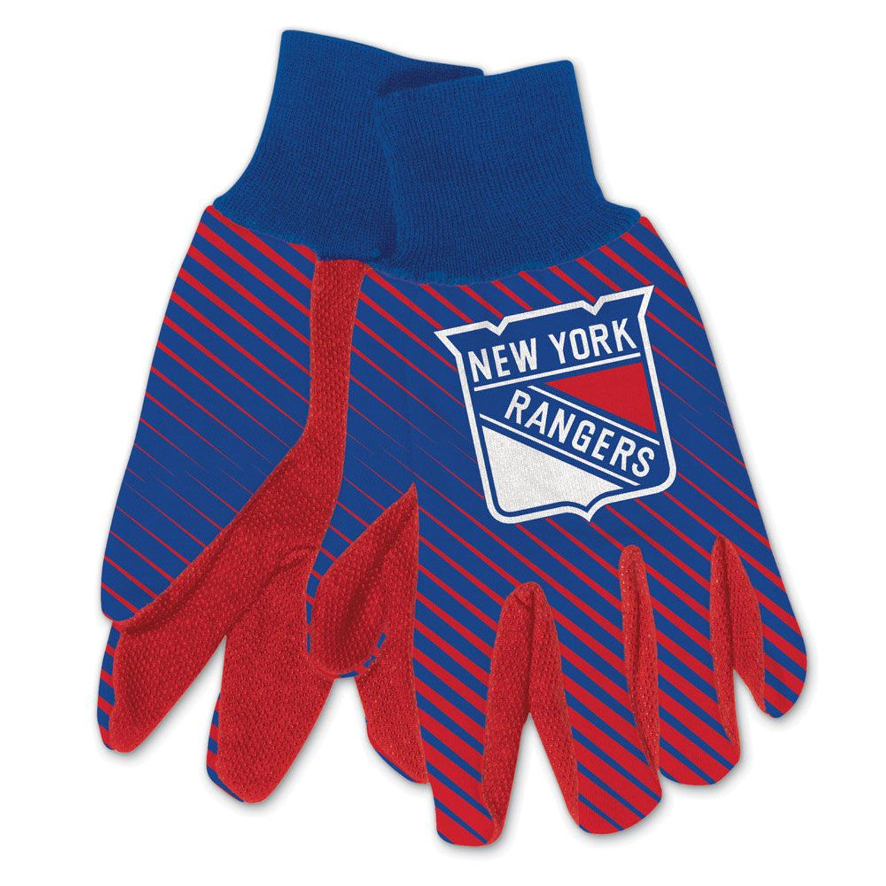 New York Rangers Two Tone Gloves - Adult - Sports Collectibles, Sports Memorabilia, Sports Fan Shop, Sports Gifts