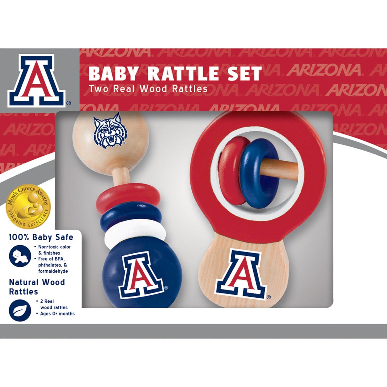 Arizona Wildcats Baby Rattles 2-Pack - Sports Gifts, Sports Memorabilia, Sports Collectibles, Fan Shop