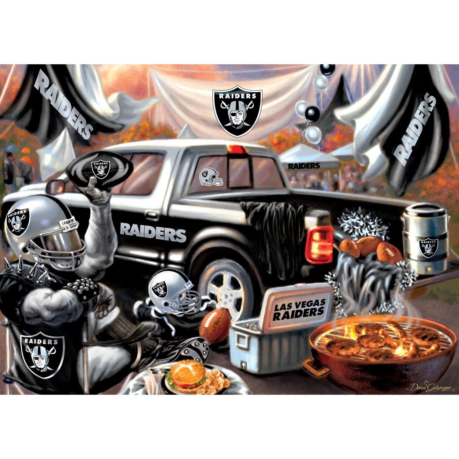 Las Vegas Raiders Gameday 1000 Piece Jigsaw Puzzle - Sports Gifts, Sports Memorabilia, Sports Collectibles, Fan Shop