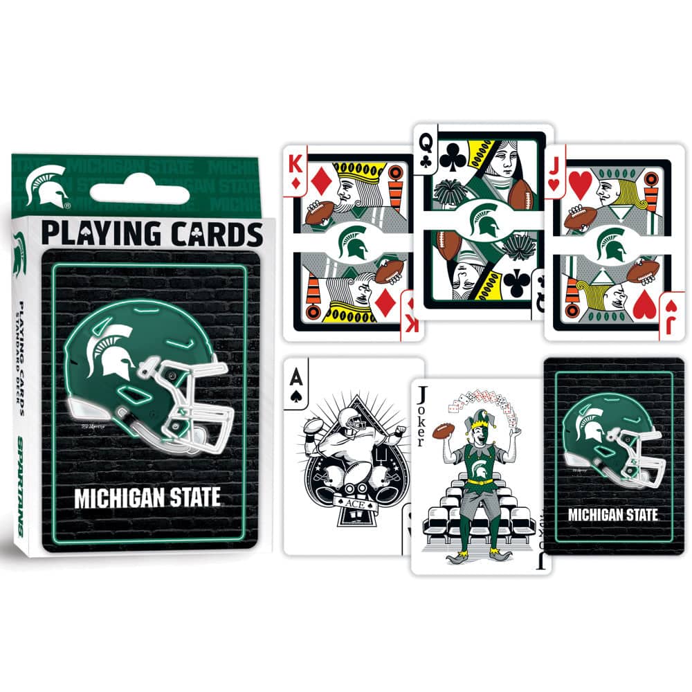 Michigan State Spartans Neon Playing Cards - 54 Card Deck
