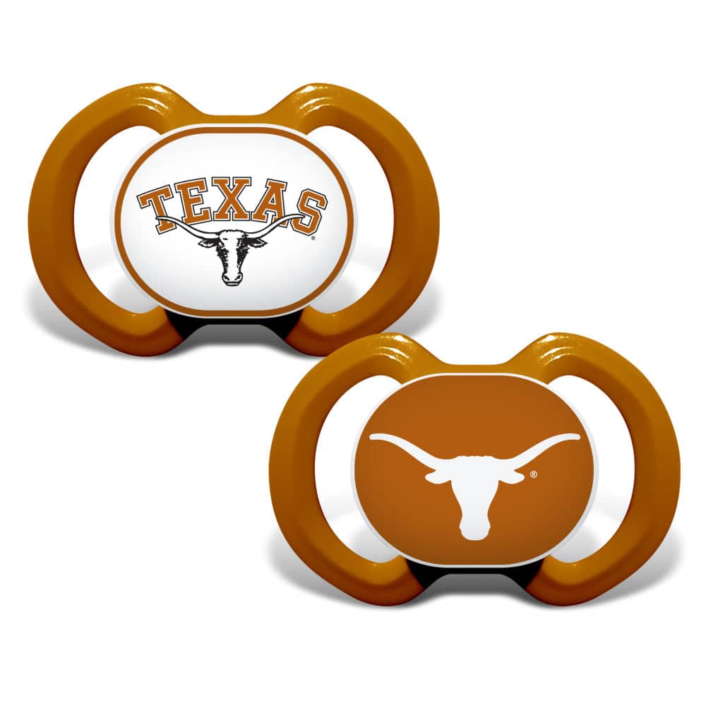 Texas Longhorns Pacifier 2-Pack - Sports Gifts, Sports Memorabilia, Sports Collectibles, Fan Shop