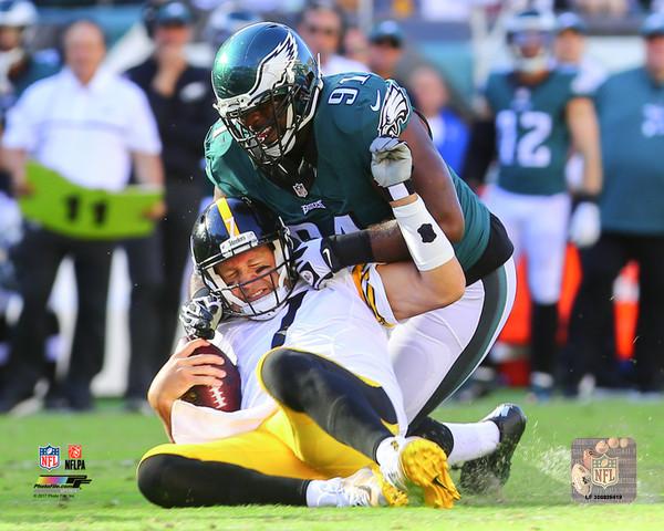 Fletcher Cox Sacks Roethlisberger Philadelphia Eagles 16" x 20" Football Photo - Sports Collectibles, Sports Memorabilia, Sports Fan Shop, Sports Gifts