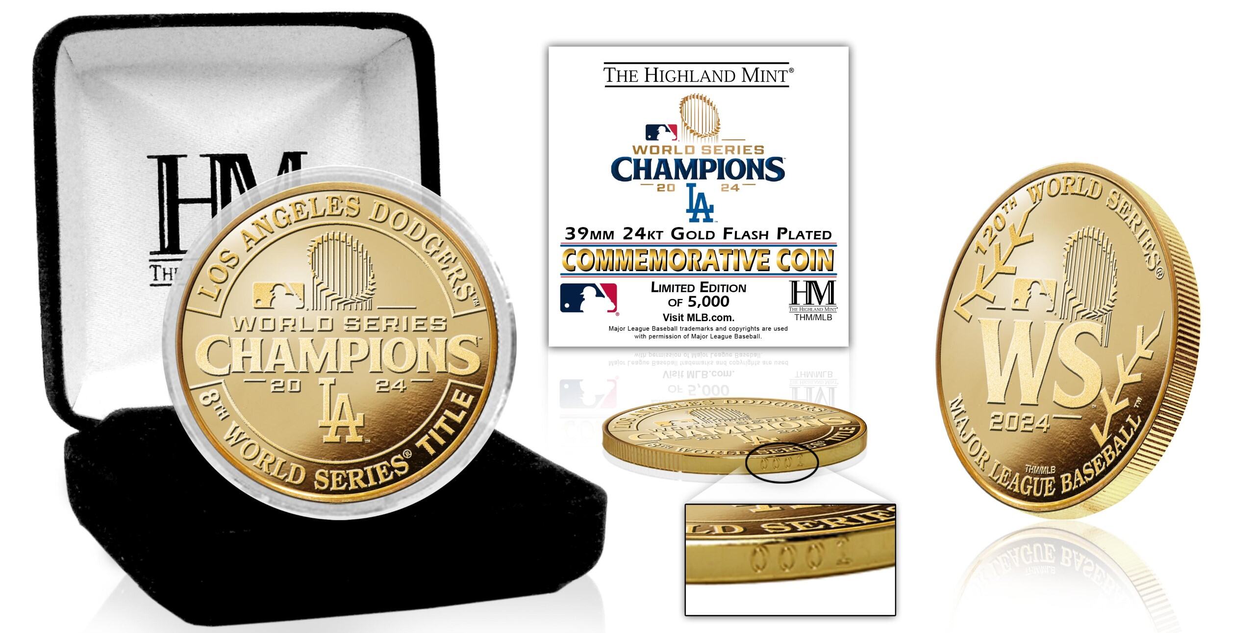 LA Dodgers 2024 World Series Champions Gold Coin - Sports Collectibles, Sports Memorabilia, Sports Fan Shop, Sports Gifts