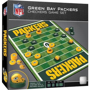 MasterPieces - Green Bay Packers Checkers - Sports Gifts, Sports Memorabilia, Sports Collectibles, Fan Shop