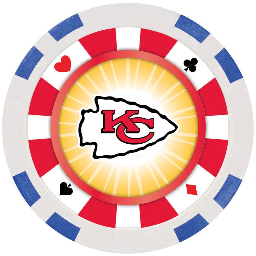 Kansas City Chiefs 100 Piece Poker Chip Set