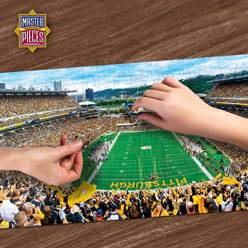 Pittsburgh Steelers 1000-Piece Panoramic Jigsaw Puzzle - End View - Sports Gifts, Sports Memorabilia, Sports Collectibles, Fan Shop