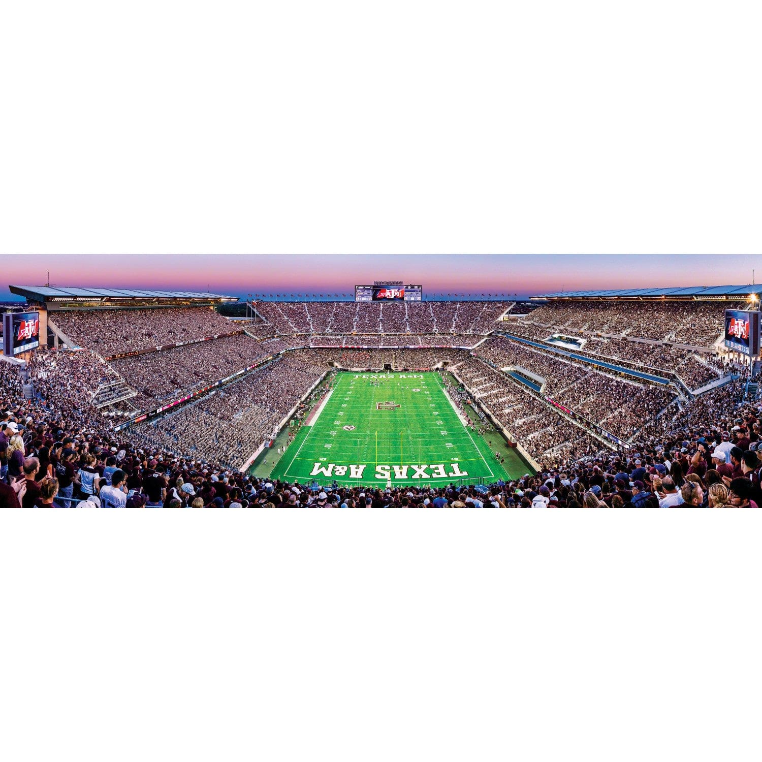 Texas A&M Aggies 1000 Piece Panoramic Jigsaw Puzzle - End View