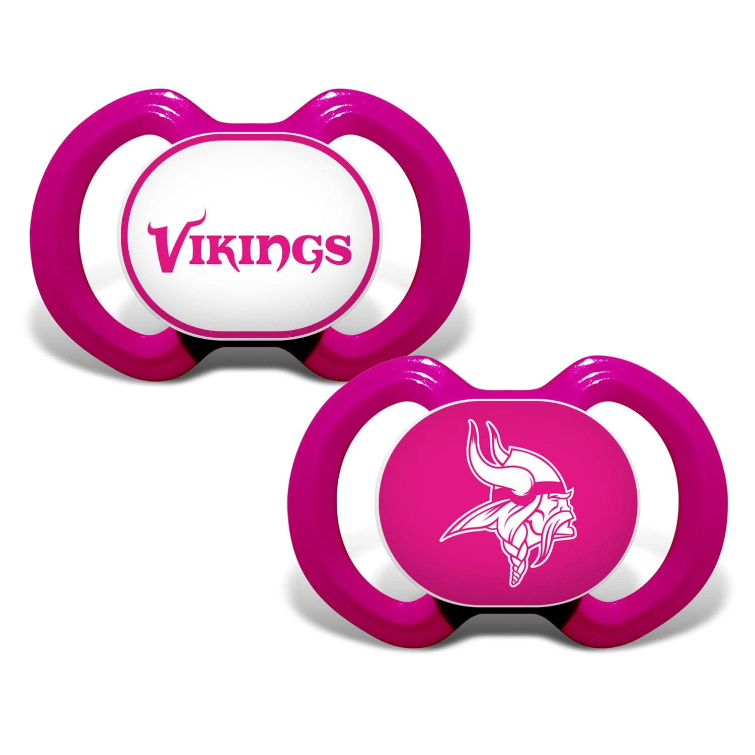 Minnesota Vikings Pink Pacifier 2-Pack - Sports Gifts, Sports Memorabilia, Sports Collectibles, Fan Shop