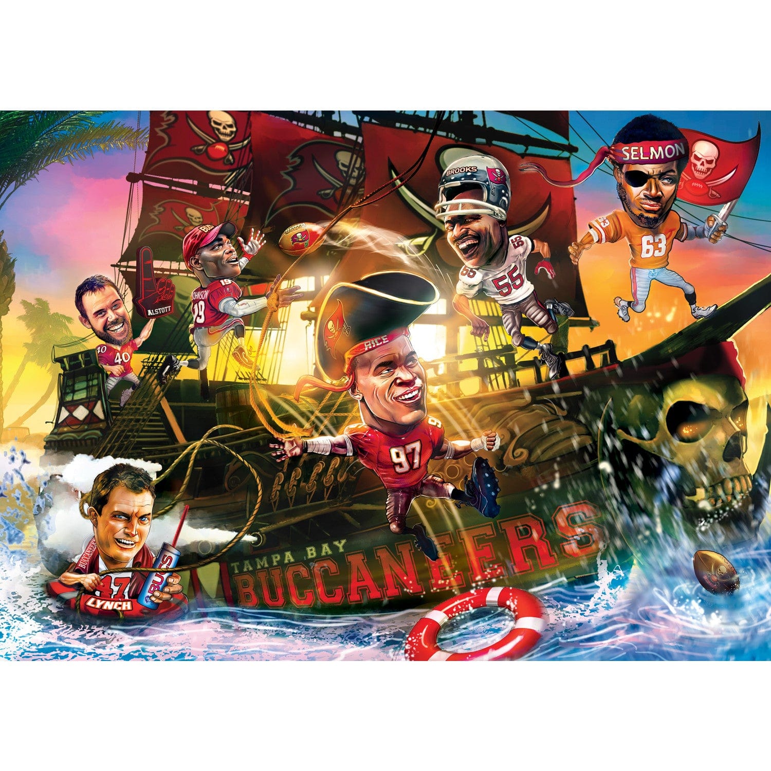 Tampa Bay Buccaneers Legendary Players 500 Piece Jigsaw Puzzle