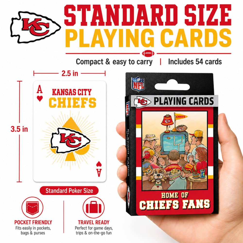 Kansas City Chiefs Fan Deck Playing Cards - 54 Card Collector's Deck