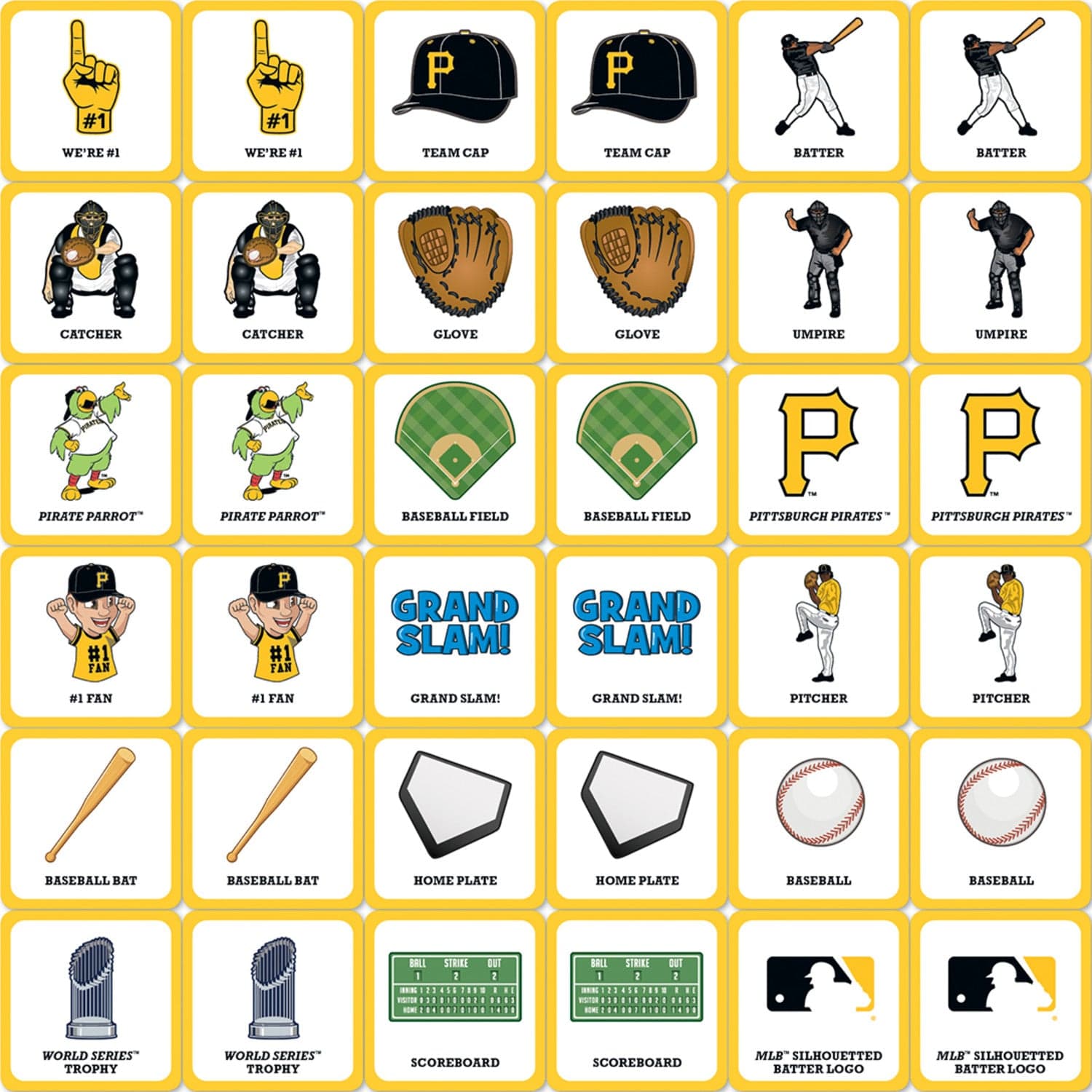 Pittsburgh Pirates Memory Matching Game - Sports Gifts, Sports Memorabilia, Sports Collectibles, Fan Shop