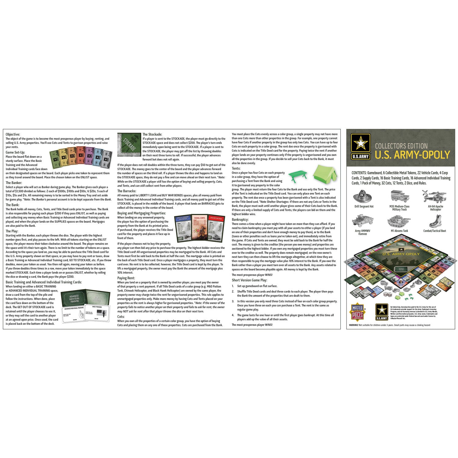 US Army Opoly - 757 Sports Collectibles