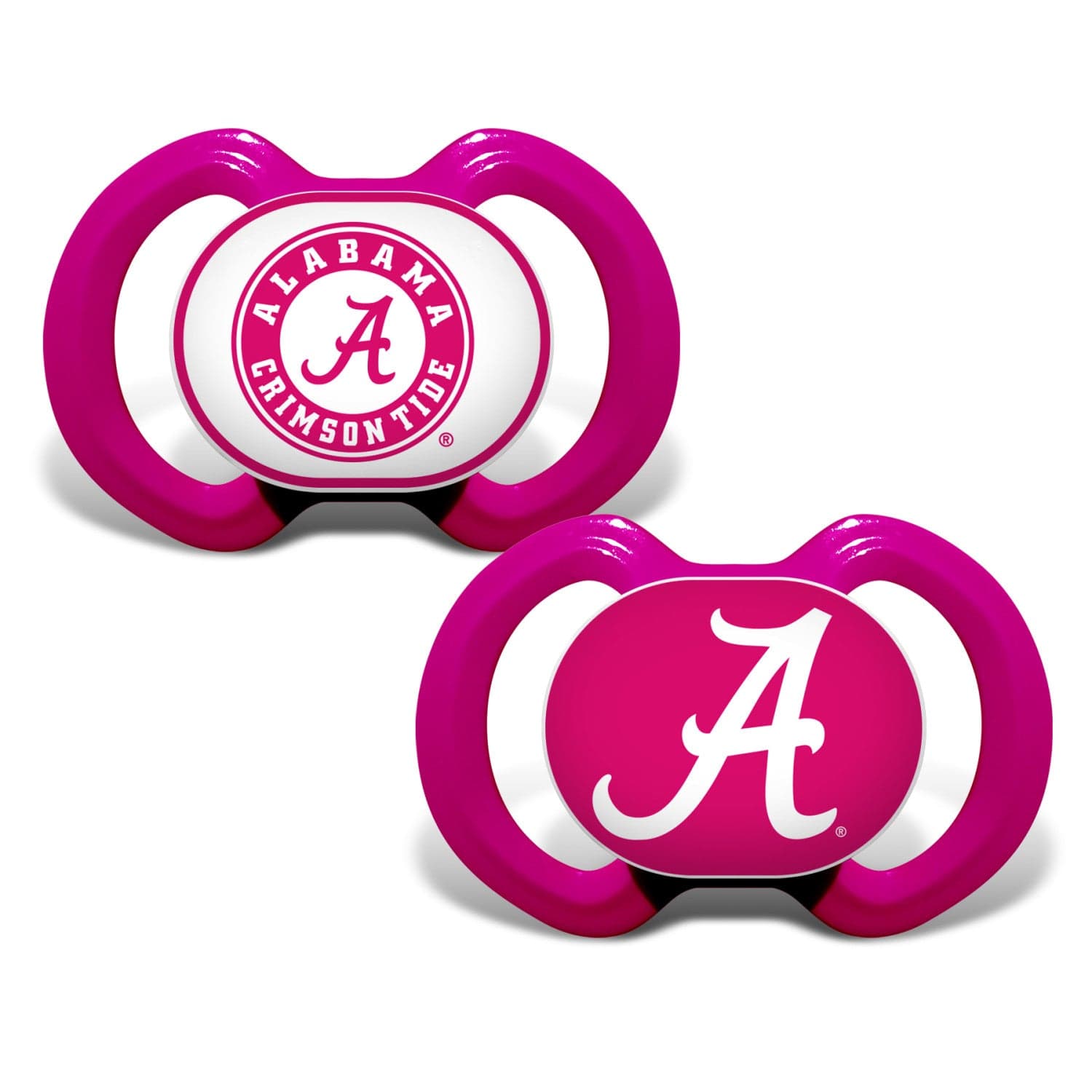 Alabama Crimson Tide Pink Pacifier 2-Pack - Sports Gifts, Sports Memorabilia, Sports Collectibles, Fan Shop