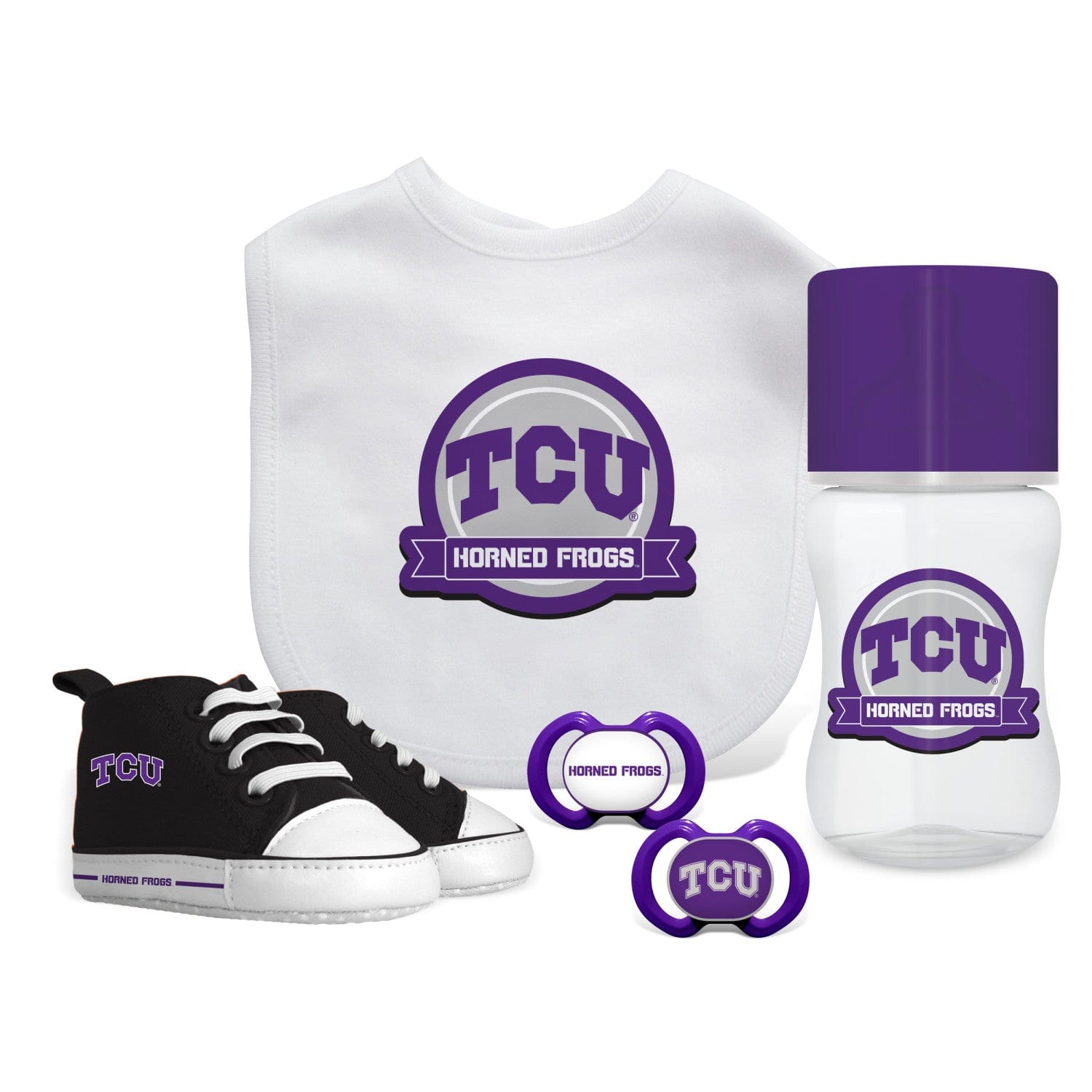 TCU Horned Frogs 5-Piece Baby Gift Set - Sports Gifts, Sports Memorabilia, Sports Collectibles, Fan Shop