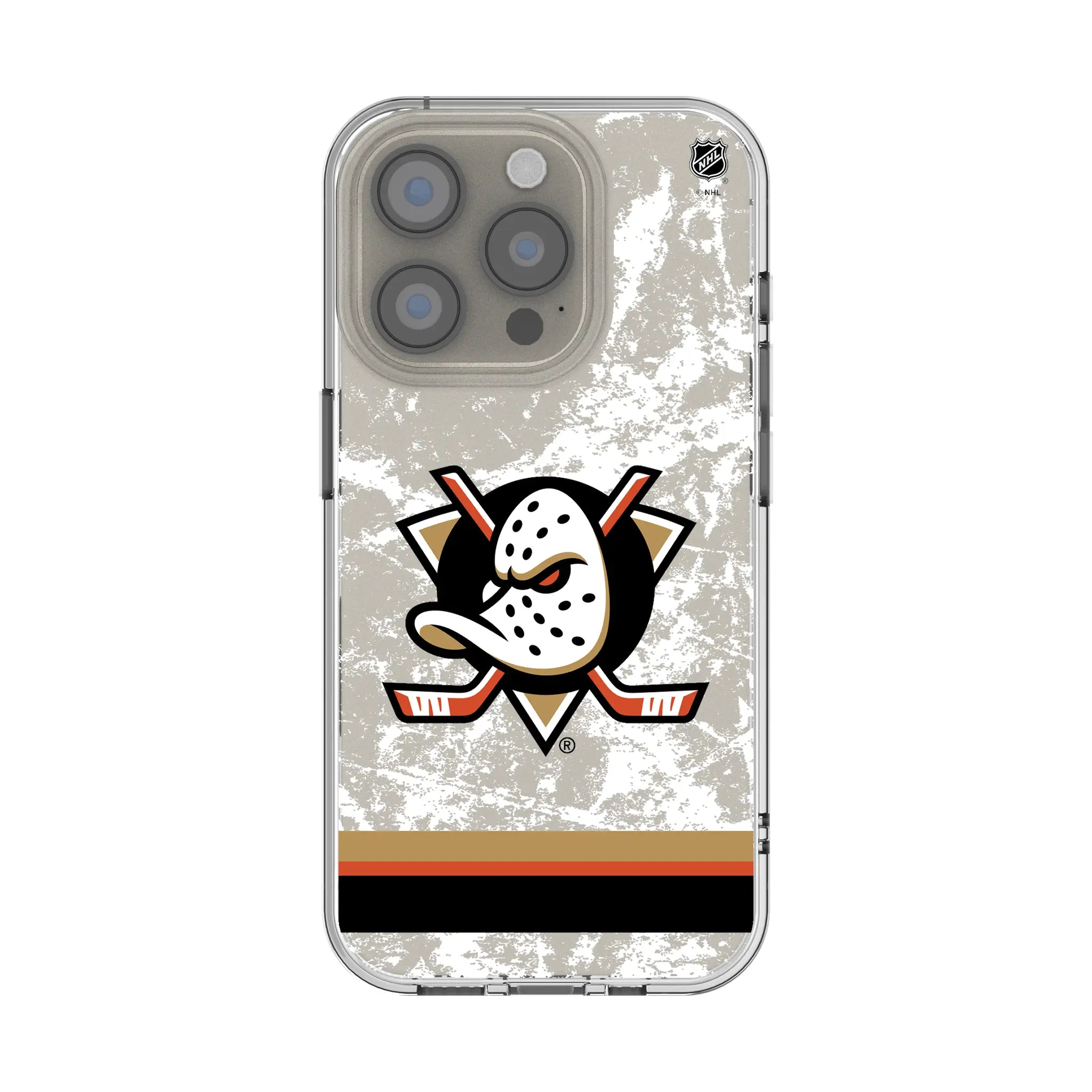Anaheim Ducks Ice Stripe Clear Phone Case for Apple iPhone